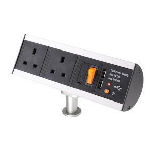 Stand Alone Power Station - 2 BS Socket + Dual USB Charger (Max.10.5W)