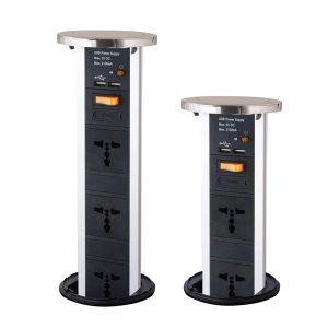 IP54 Waterproof - Popup Socket - 3 UNI Socket + Dual USB Charger (Max.10.5W)