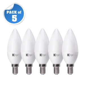 5.5W C35 LED Candle Lamp E14 (Pack of 5)