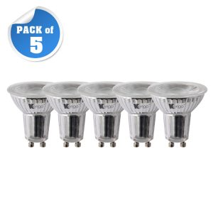 7W LED GU10 Spot Lamp 60˚ Beam Angle Warm White (Pack of 5)