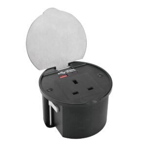 IP44 Desktop BS Socket with Dual USB Quick Charger (Max.20W)